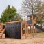 Struttura da parco giochi all'aperto Explorer castle with slide.