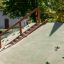 Pioneer Hill Stairs wooden ladder sulla collina del parco giochi