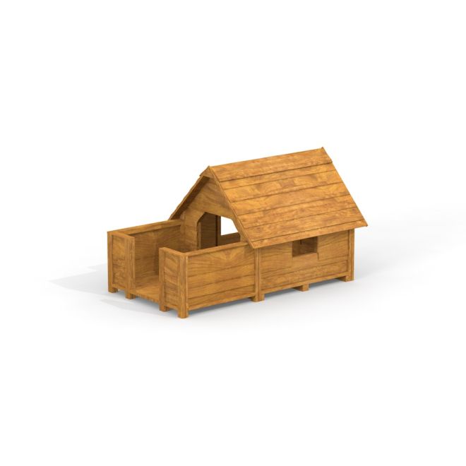 Casetta da gioco in legno Veranda House Nature per bambini.