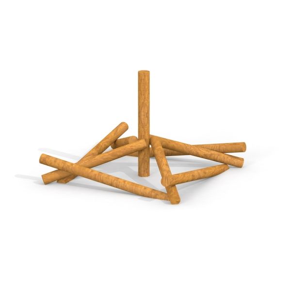Struttura da arrampicata per parco giochi in legno Atakama.