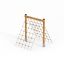 V-shape Net wooden playhouse rete da arrampicata con struttura in legno e maglia di corda per parchi giochi