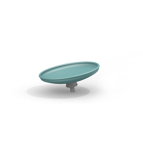 Attrezzatura da gioco Flying Saucer di colore turchese.