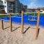 Parco giochi all'aperto con barre per esercizi Somersault Triple.