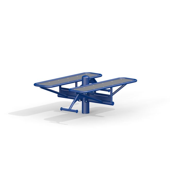 Attrezzatura da parco giochi Double Bench in blu.