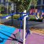 Attrezzatura per fitness all'aperto Double Pull Down in un parco.