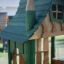 Casetta da gioco in legno per esterni Nill's Playhouse per bambini.