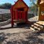 Olle's Playhouse casetta da gioco in legno con scivolo nel parco giochi'