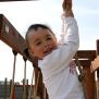 Kid climbs on Yellowstone